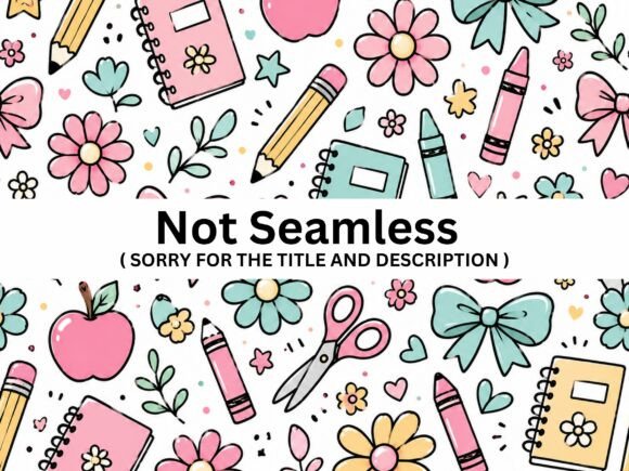 Download Girly School Supplies Pattern PNG - Premium Resources
