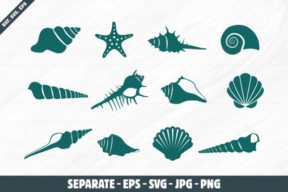 Download Sea Shell Silhouettes, Sea Shell Svg - Shell svg Collection