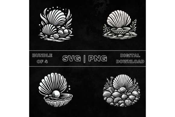 Download Clam Shell SVG Bundle, Clam Clipart - Shell svg Collection