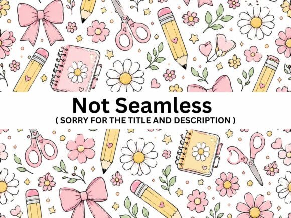 Download Floral School Supplies Pattern PNG - Premium Resources